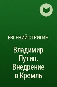 Евгений Стригин - Владимир Путин. Внедрение в Кремль