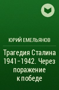 Юрий Емельянов - Трагедия Сталина 1941-1942. Через поражение к победе