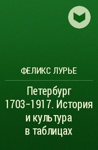 Феликс Лурье - Петербург 1703-1917. История и культура в таблицах