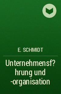 E. Schmidt - Unternehmensf?hrung und -organisation