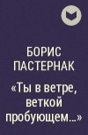 Борис Пастернак - «Ты в ветре, веткой пробующем…»